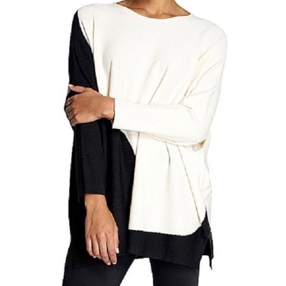 Dubgee by Whoopi Ivory and Black Sweater Medium NWT - Picture 1 of 11